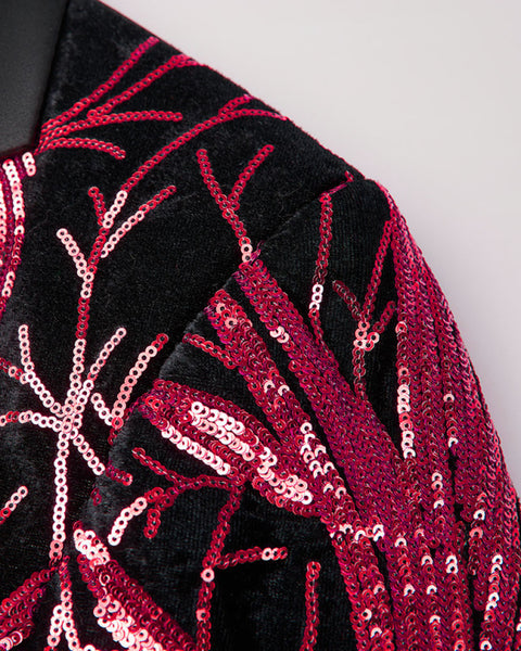 Men's Fashion Floral Lapel Blazer