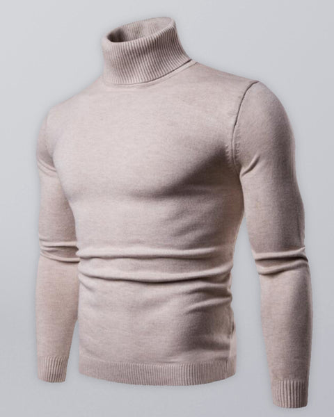 Lapel collar all-match wool men's thick bottoming knitted sweater