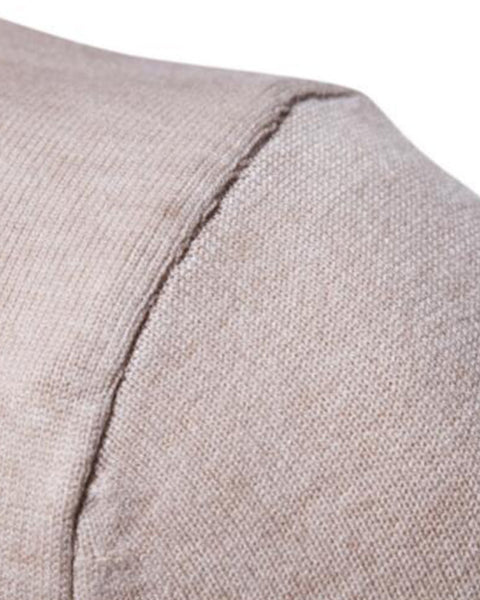 Lapel collar all-match wool men's thick bottoming knitted sweater