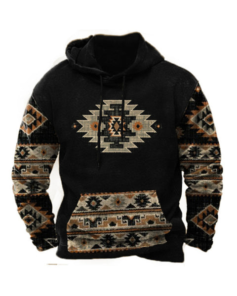 Digital printing men's street sports fashion trend hoodie
