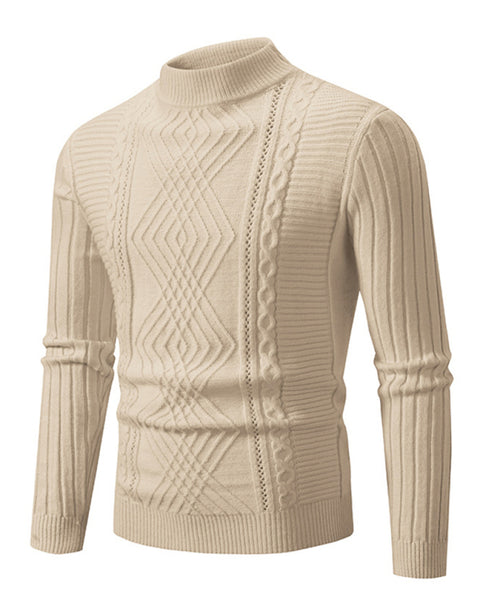 Men's new fashion trend jacquard knitted cashmere sweater