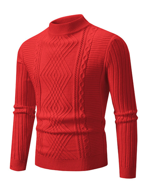 Men's new fashion trend jacquard knitted cashmere sweater