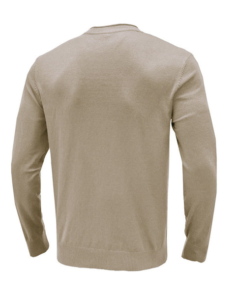 Men's new solid color long sleeve sweater