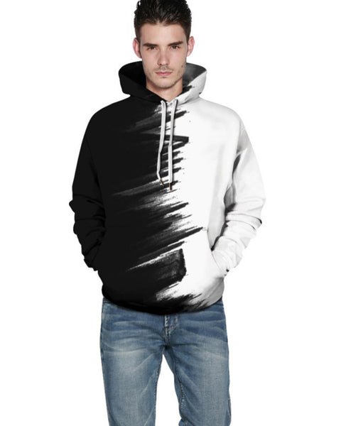 Men's Dropped Shoulder Knit Hoodie with Pocket