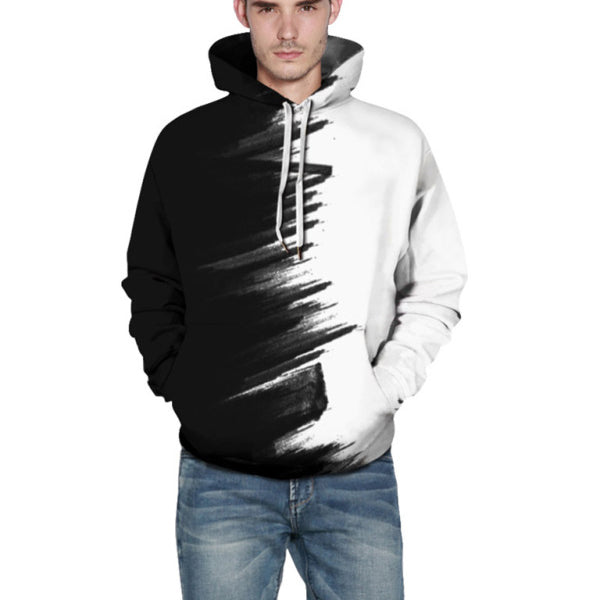 Men's Dropped Shoulder Knit Hoodie with Pocket