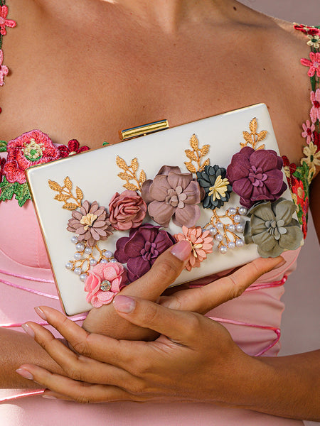 Juliet Flower Clutch Bag - Opulent Empire