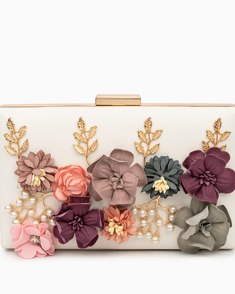 Juliet Flower Clutch Bag - Opulent Empire