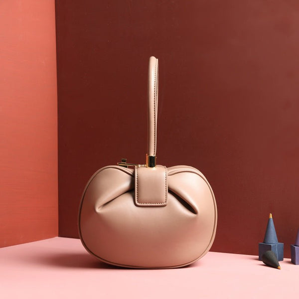 Leather handbags fashion dumplings handbag - Opulent Empire