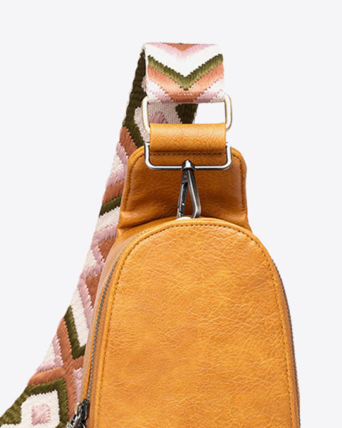 Quinn™ | Adjustable Strap Leather Sling Bag - Opulent Empire