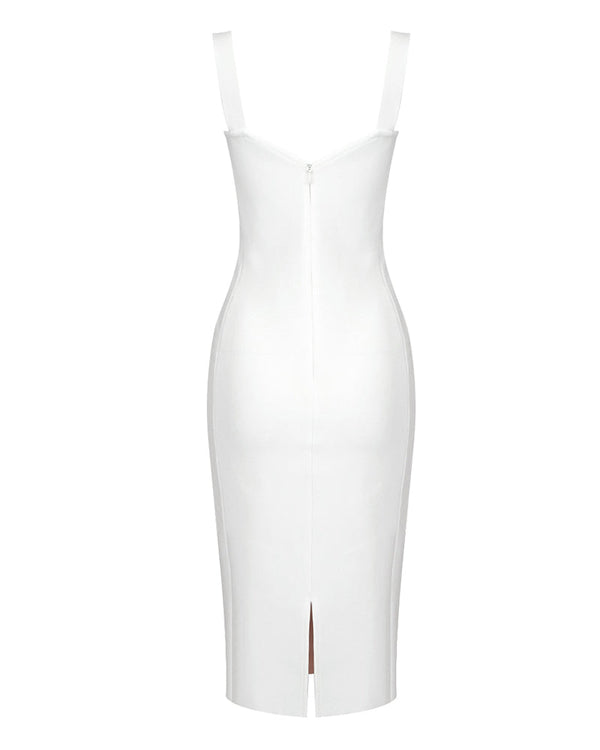 Black Lace Midi Bandage Dress