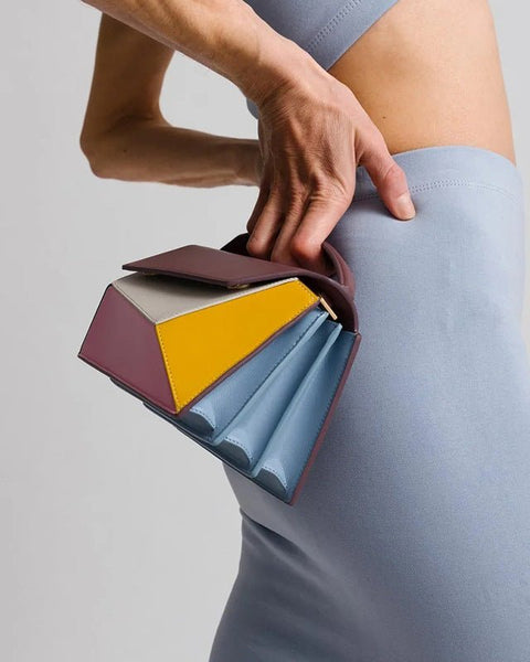 Women's Geometric Design Hit Color Diamond Lattice Organ Shoulder Messenger Bag - Opulent Empire