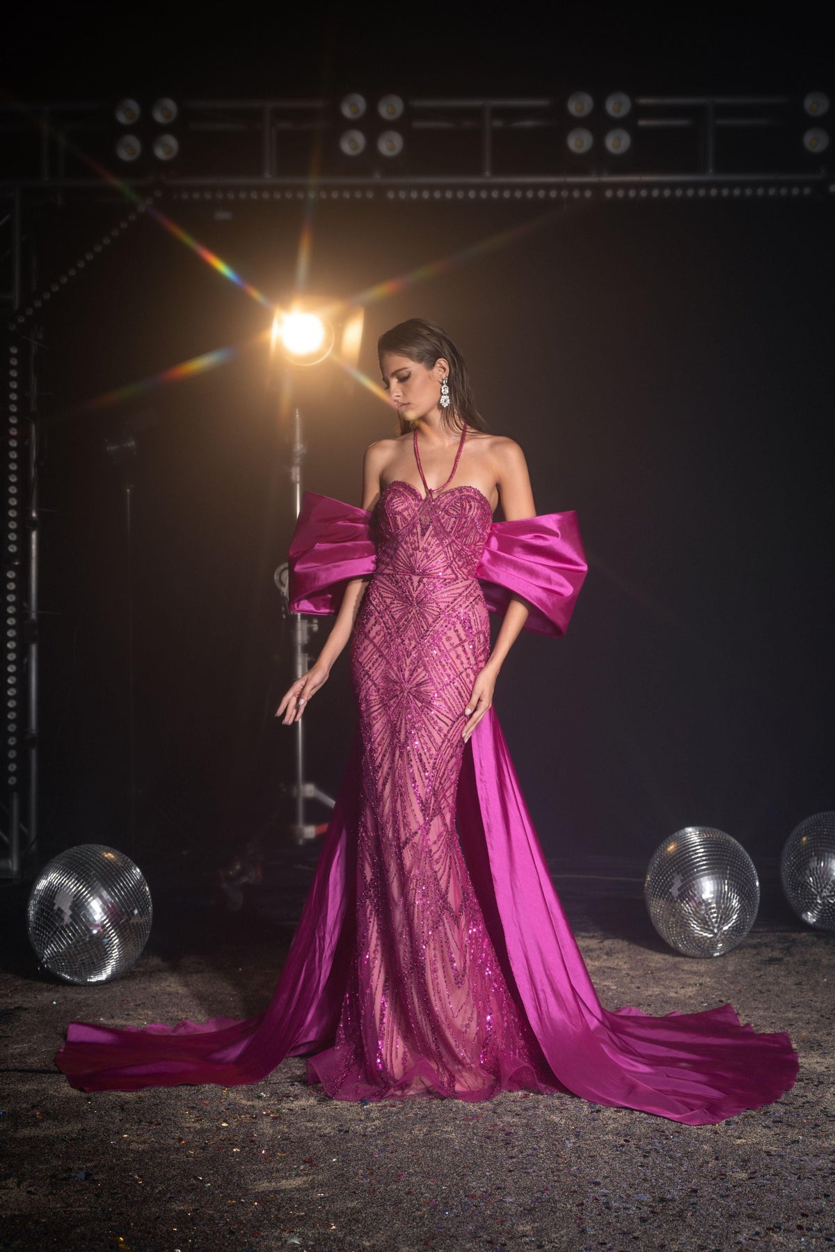 Elegant black-tie wedding guest evening dresses from Opulent Empire