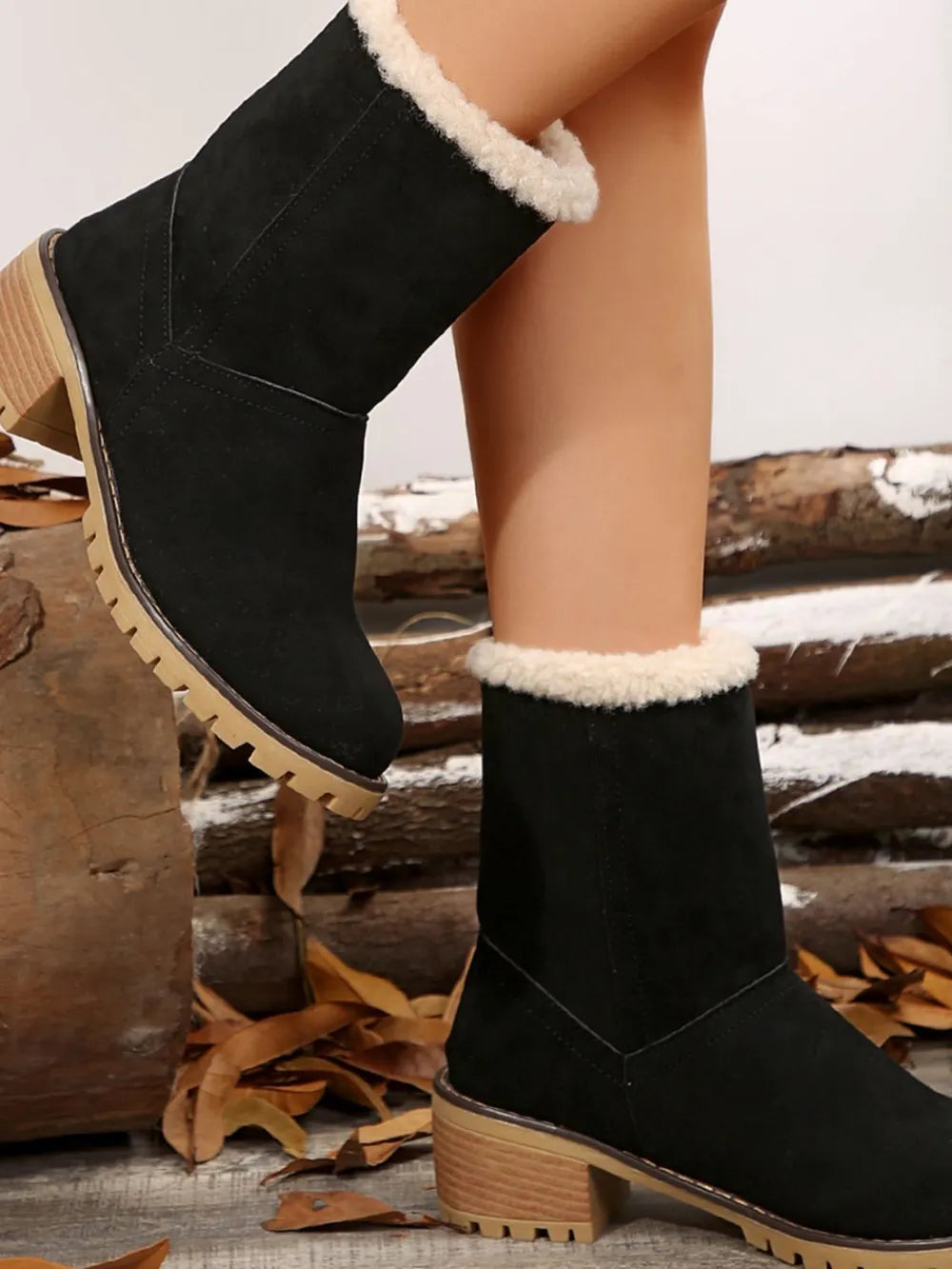 Finley Saint-Clair — Thermal Fuzzy Block Heel Boots, alternate view 14