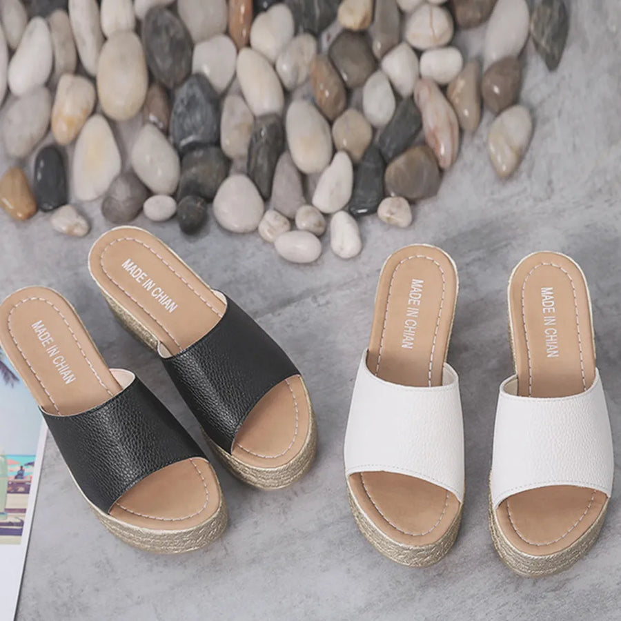 Lake Venturi — PU Leather Open Toe Sandals Fashion Footwear