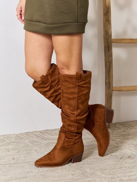 East Lion Corp Block Heel Knee High Boots - Opulent Empire