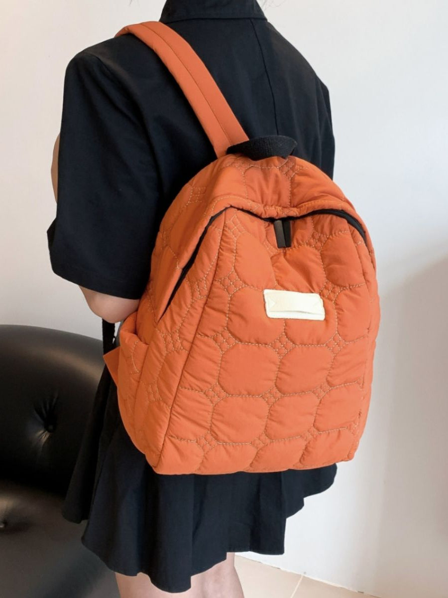 Quilted Polyester Backpack Bag