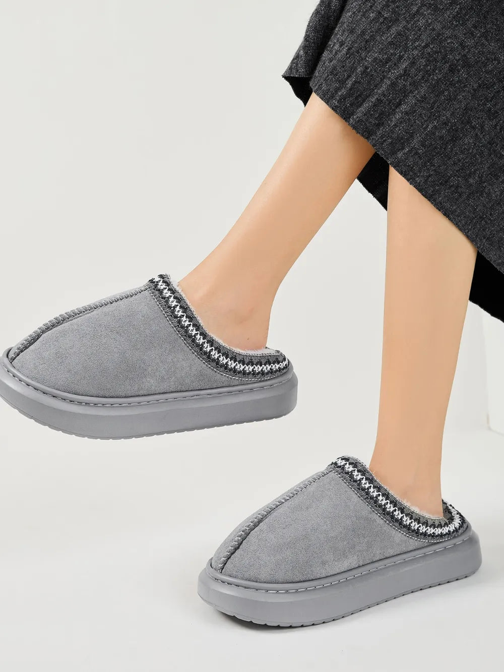 Emery Marino — Faux Fur Suede Platform Slippers Fashion Footwear, alternate view 22
