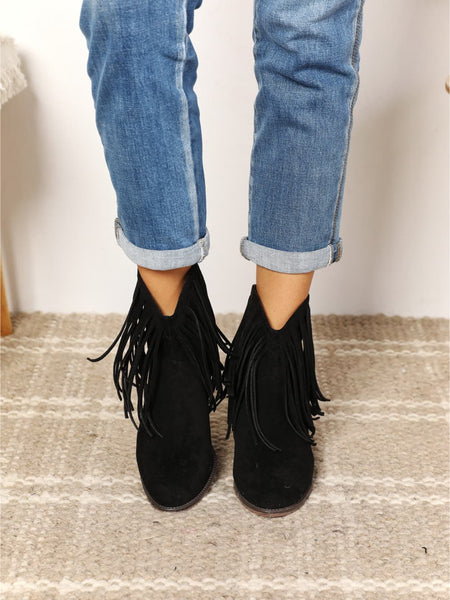 Legend Women's Fringe Cowboy Western Ankle Boots - Opulent Empire