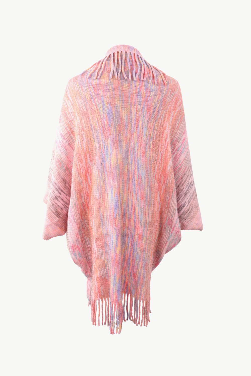 Ocean Sorrento — Multicolored Fringe Trim Poncho, alternate view 8