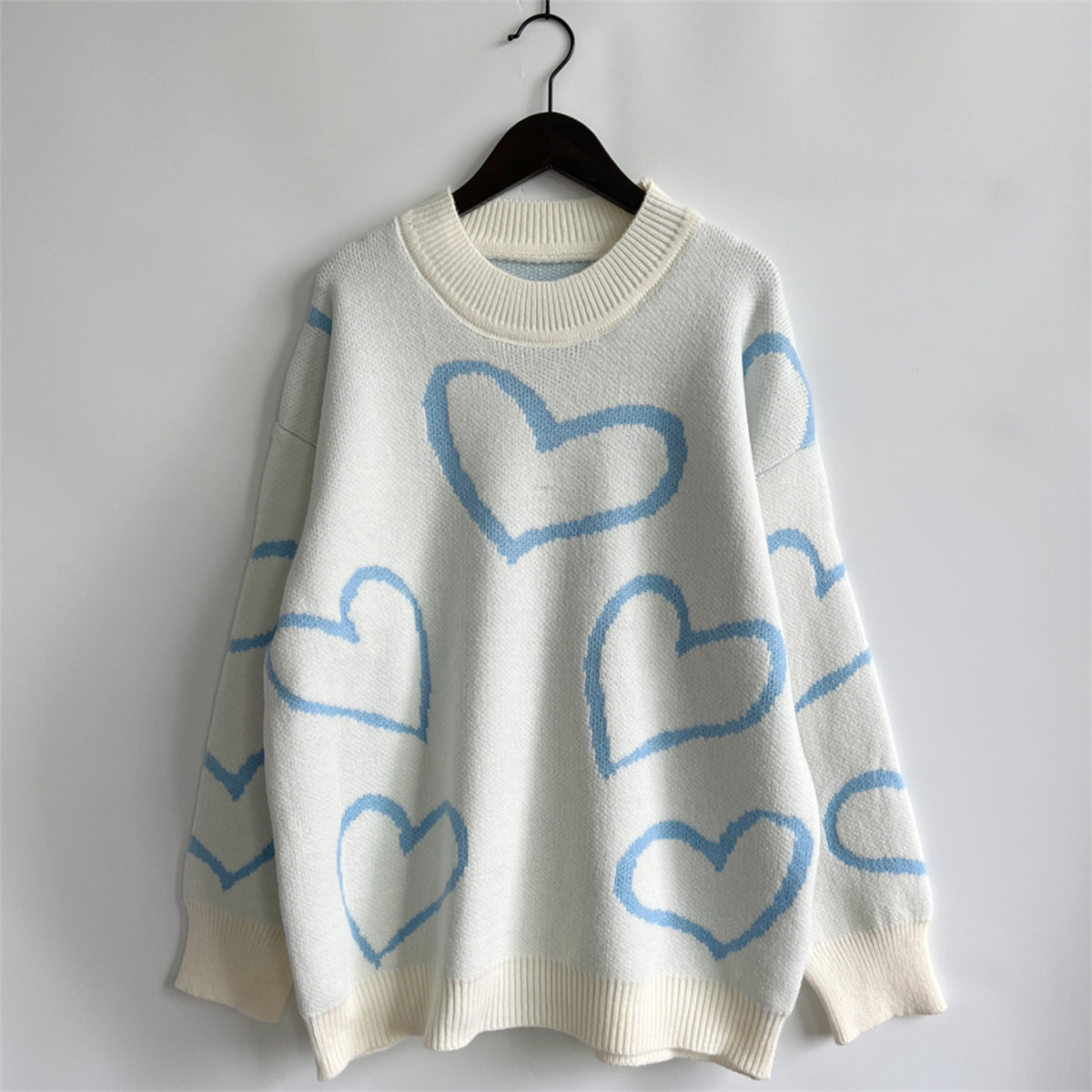 Nova Bellamy — Heart Pattern Long Sleeve Sweater, alternate view 11