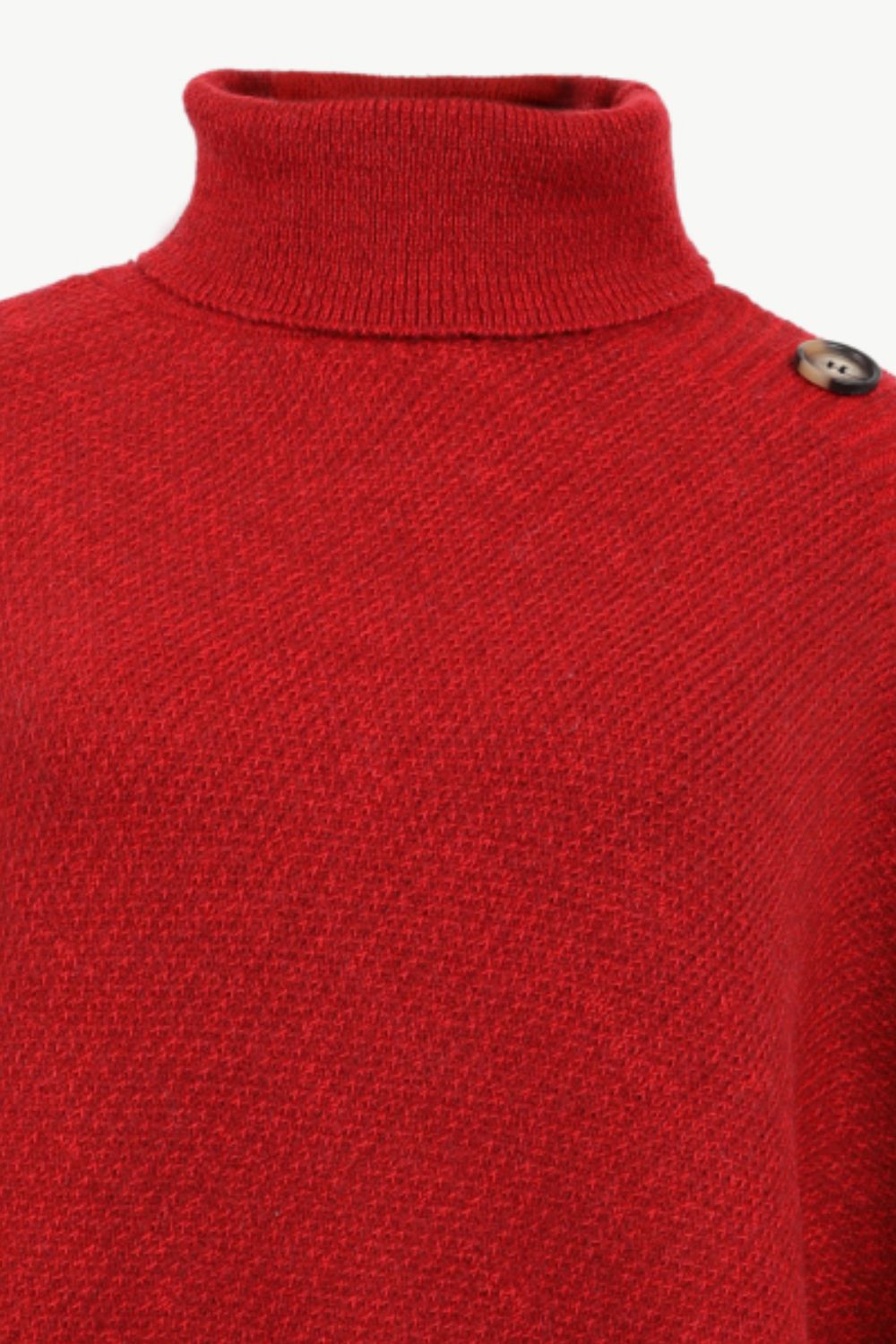 Onyx Versailles — Turtleneck Buttoned Poncho, alternate view 10