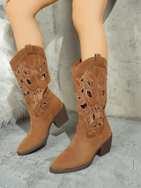 Monroe Fiorenza — Western Cutout Pattern Block Heel Boots, alternate view 5