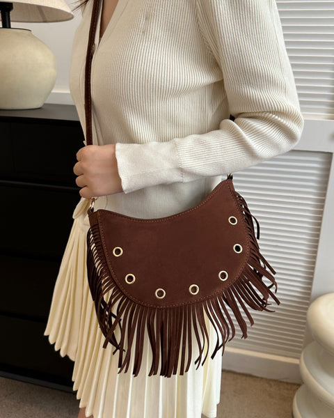 Fringe Detail Crossbody Bag