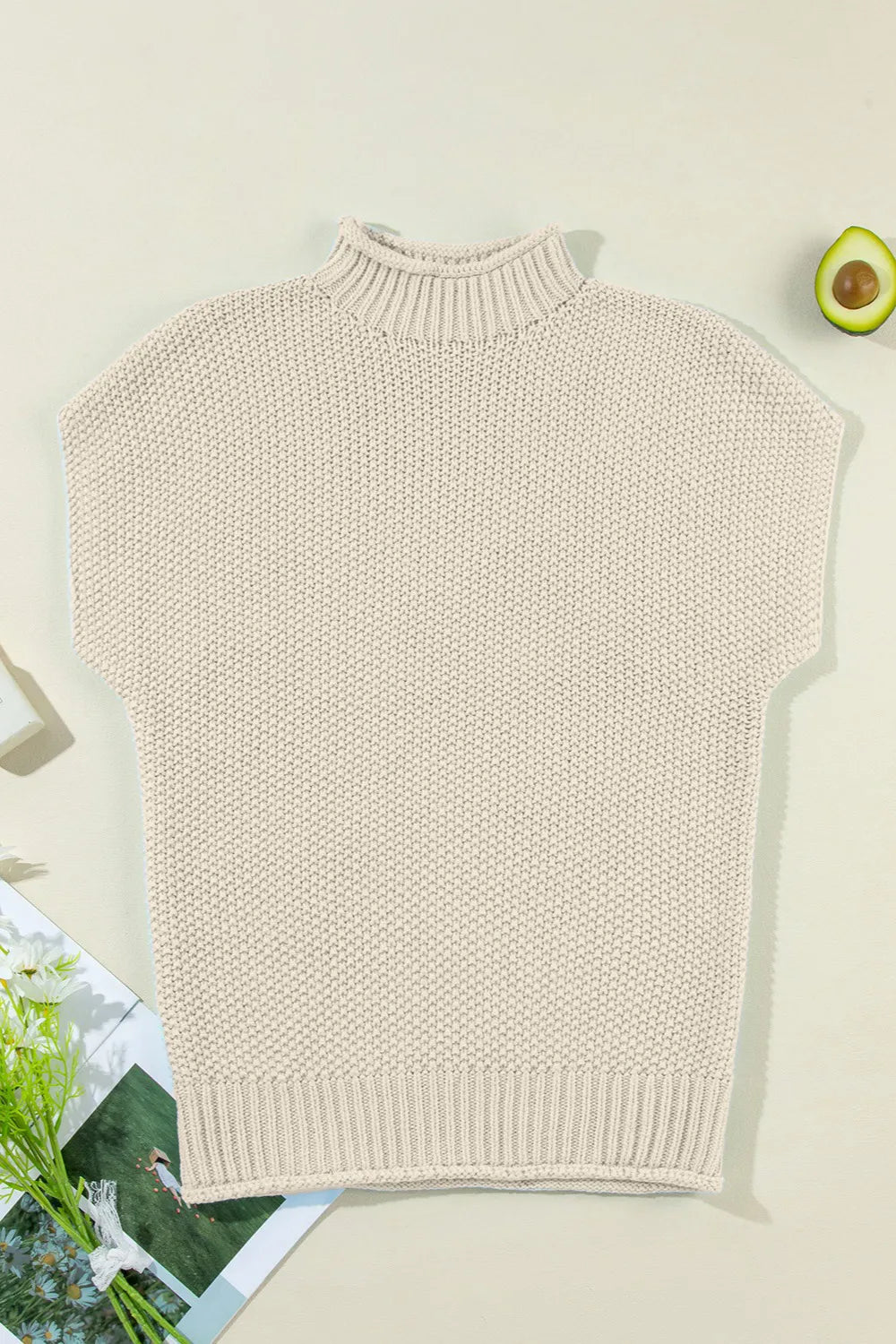 Arden Delacroix — Turtleneck Cap Sleeve Sweater, alternate view 8