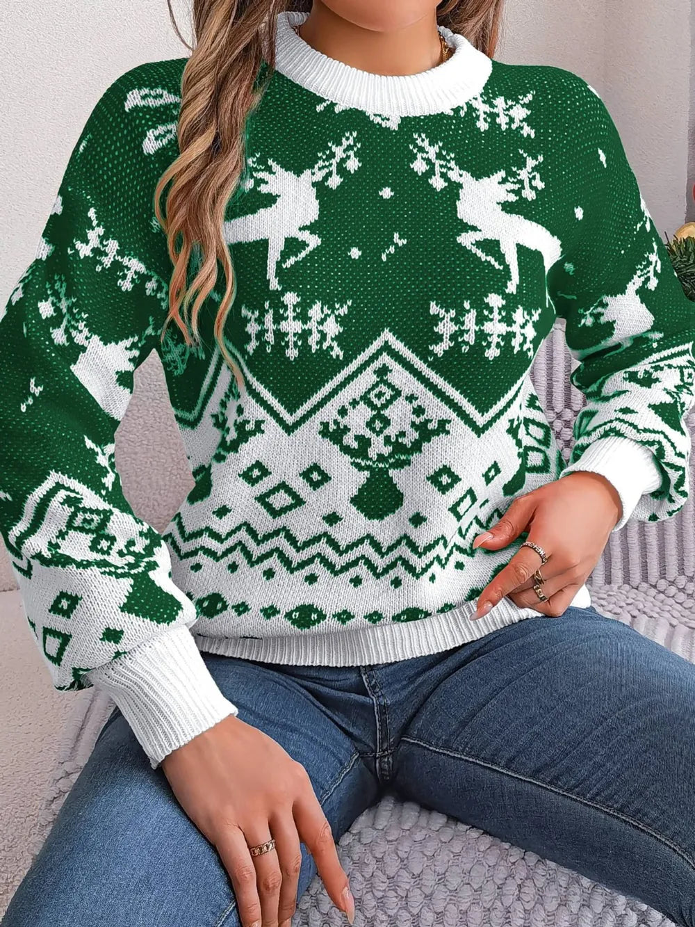Finley Rivière — Christmas Element Round Neck Long Sleeve Sweater, alternate view 6