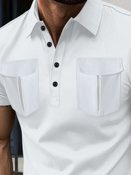 Men's Full Size Collared Short Sleeve Polo Plus Size - Opulent Empire