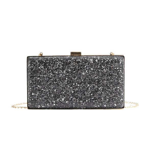 Dinner Party Autumn And Winter Personalized Chain One Shoulder Crossbody Portable Women Sequins Box Bag