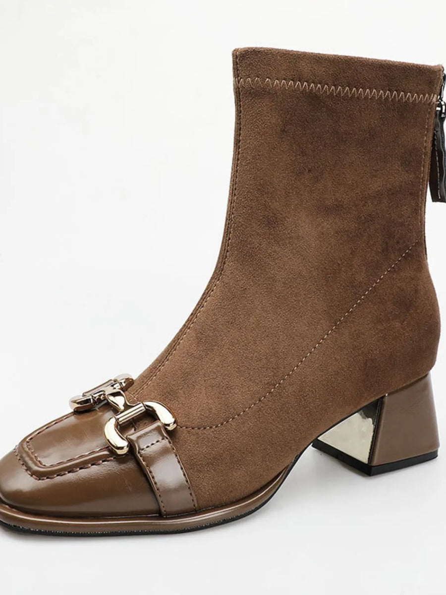 Zephyr Venturi — Square Toe Block Heels Boots Fashion Footwear, alternate view 2