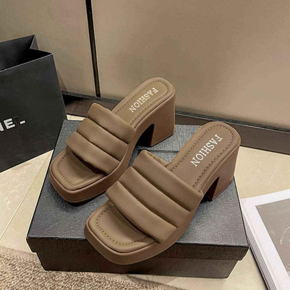 Jules Venturi — Open Toe Block Heel Sandals, alternate view 5
