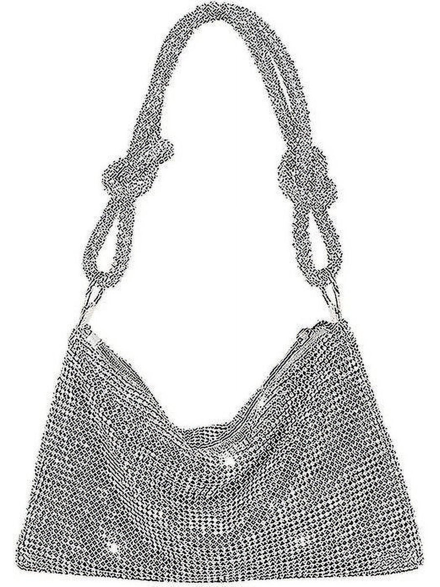 Luminara Knotted Rhinestone Armpit Bag