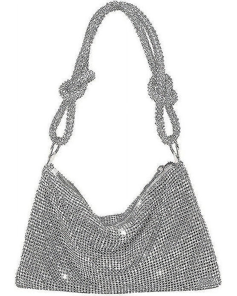 Luminara Knotted Rhinestone Armpit Bag