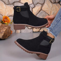 Perrin Fiorenza — Round Toe Block Heels Boots Fashion Footwear, alternate view 2