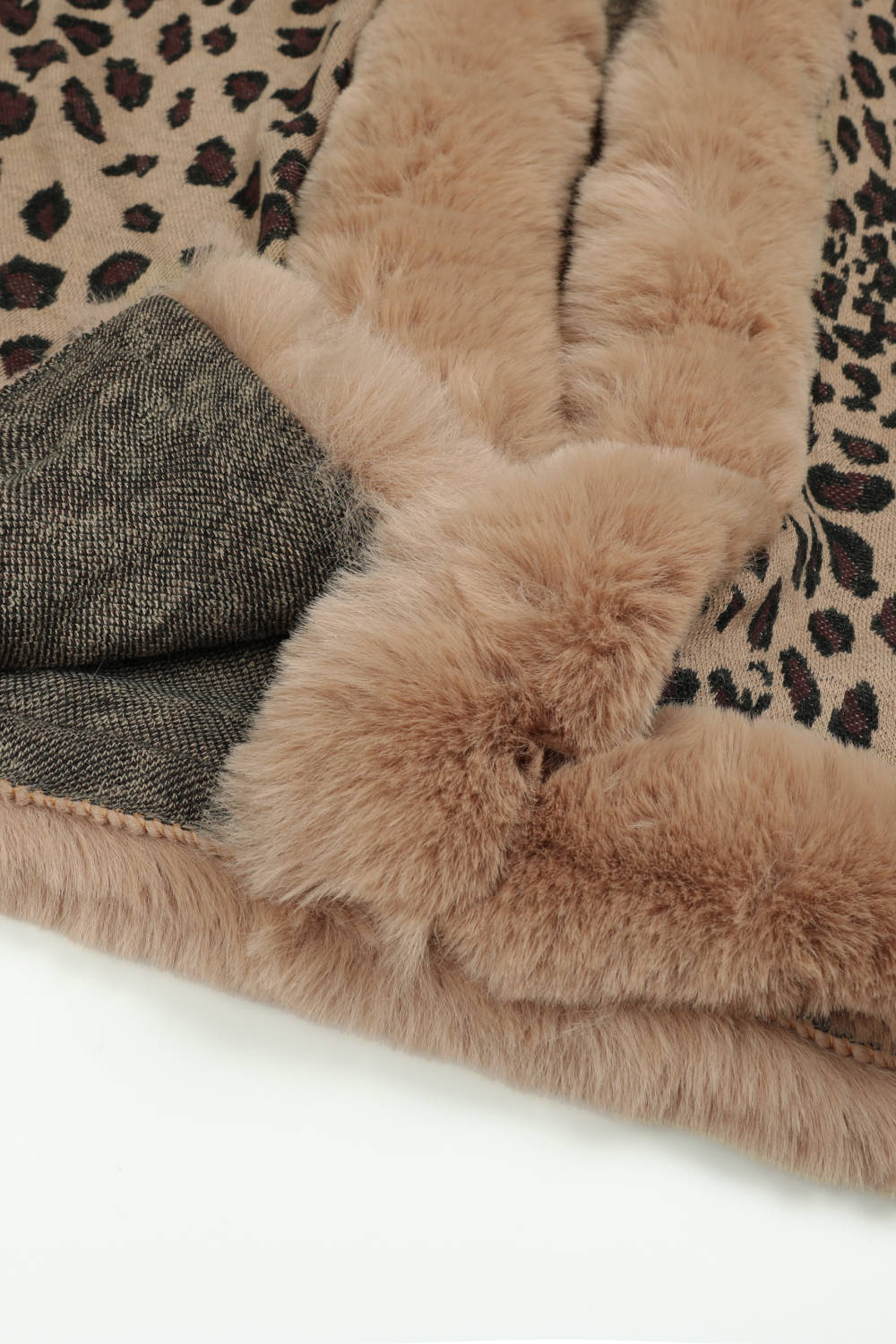 Sage Versailles — Leopard Open Front Poncho, alternate view 8
