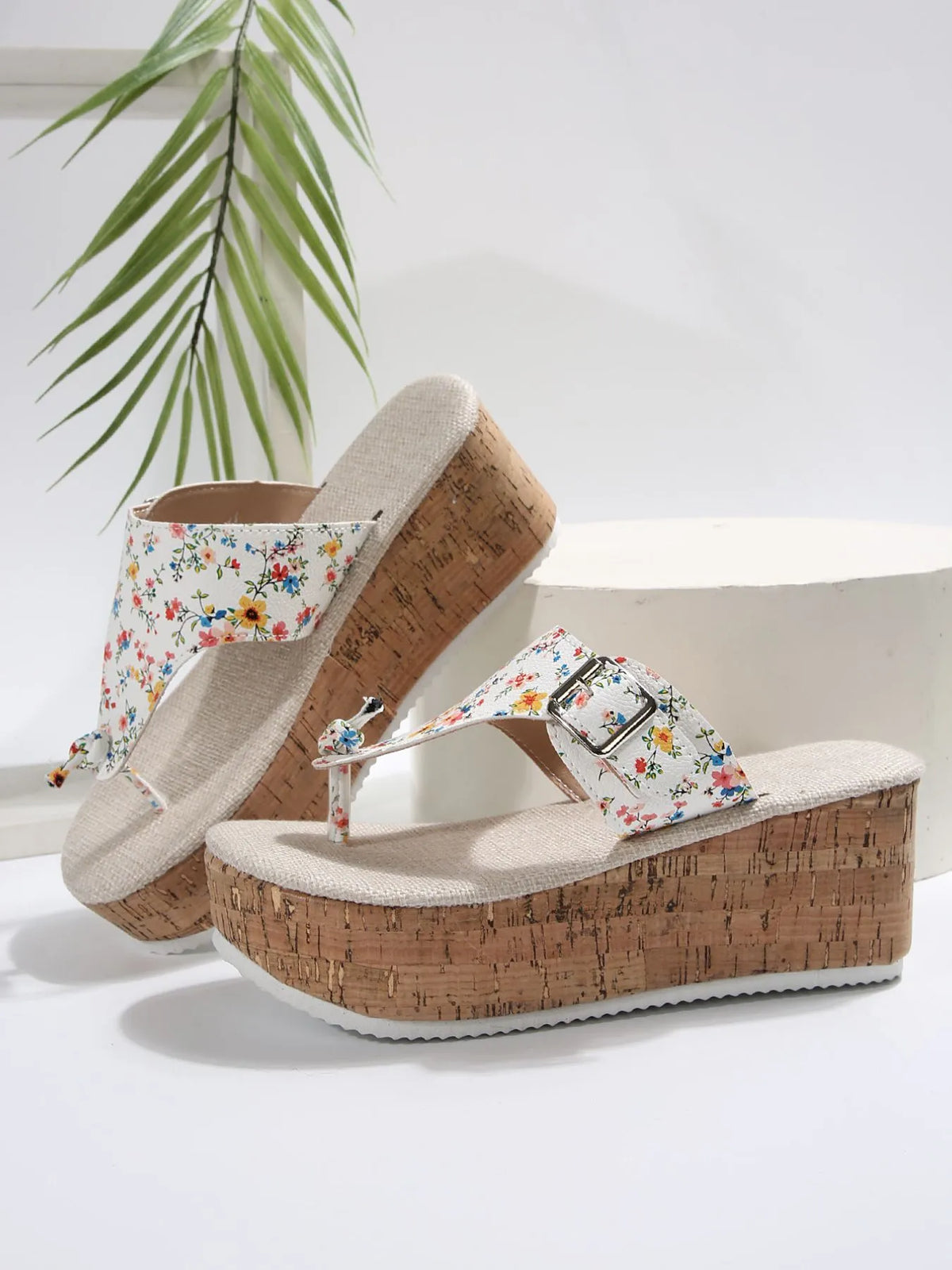 Jules Marino — Floral Print Wedge Platform Sandals Fashion Footwear, alternate view 4