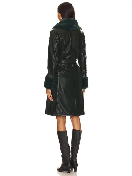 BLANKNYC Faux Leather Coat in Goodnight Moon