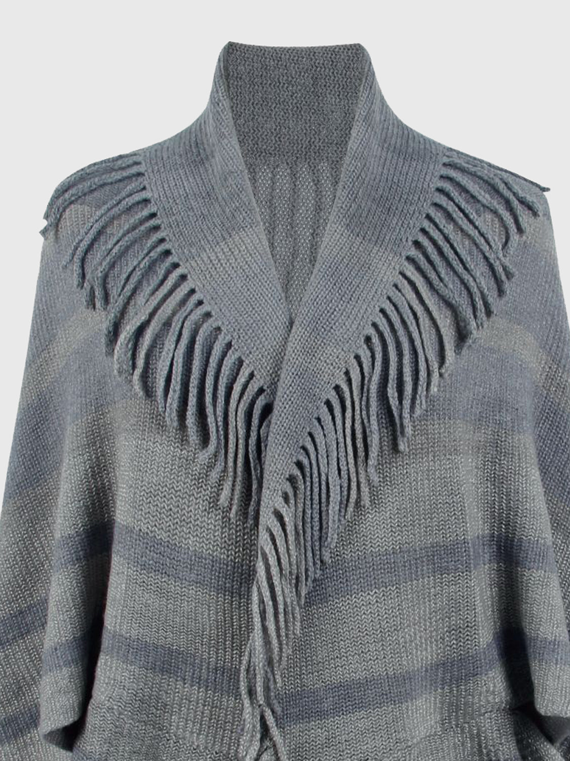 Vale Versailles — Fringe Detail Open Front Poncho, alternate view 9