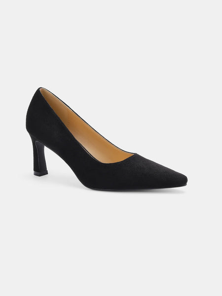 Beast Fashion Faux Suede Point Toe Pumps - Opulent Empire