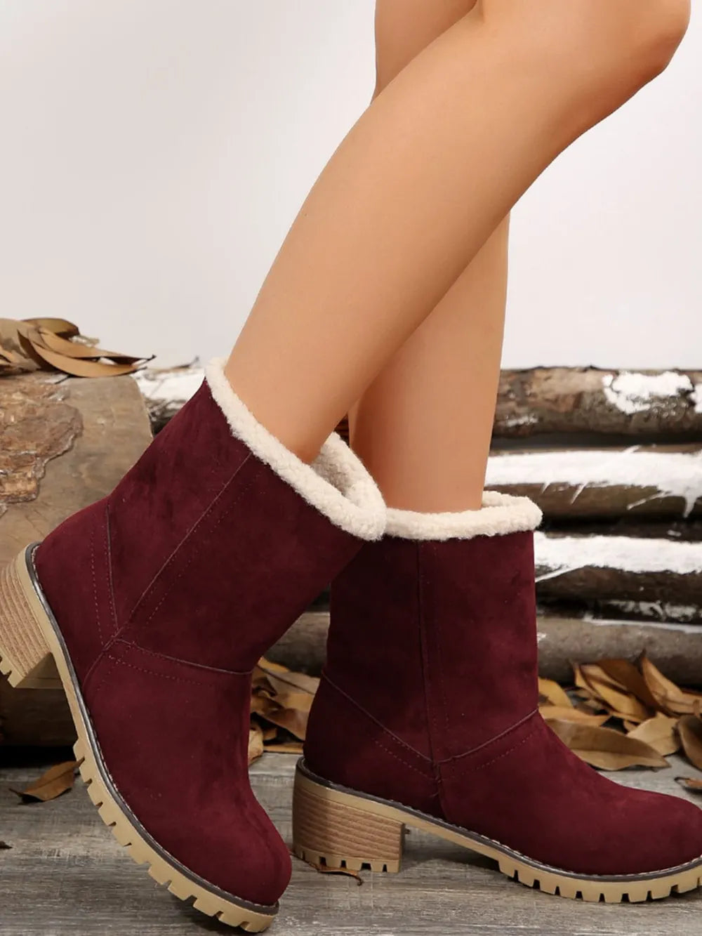 Finley Saint-Clair — Thermal Fuzzy Block Heel Boots, alternate view 22
