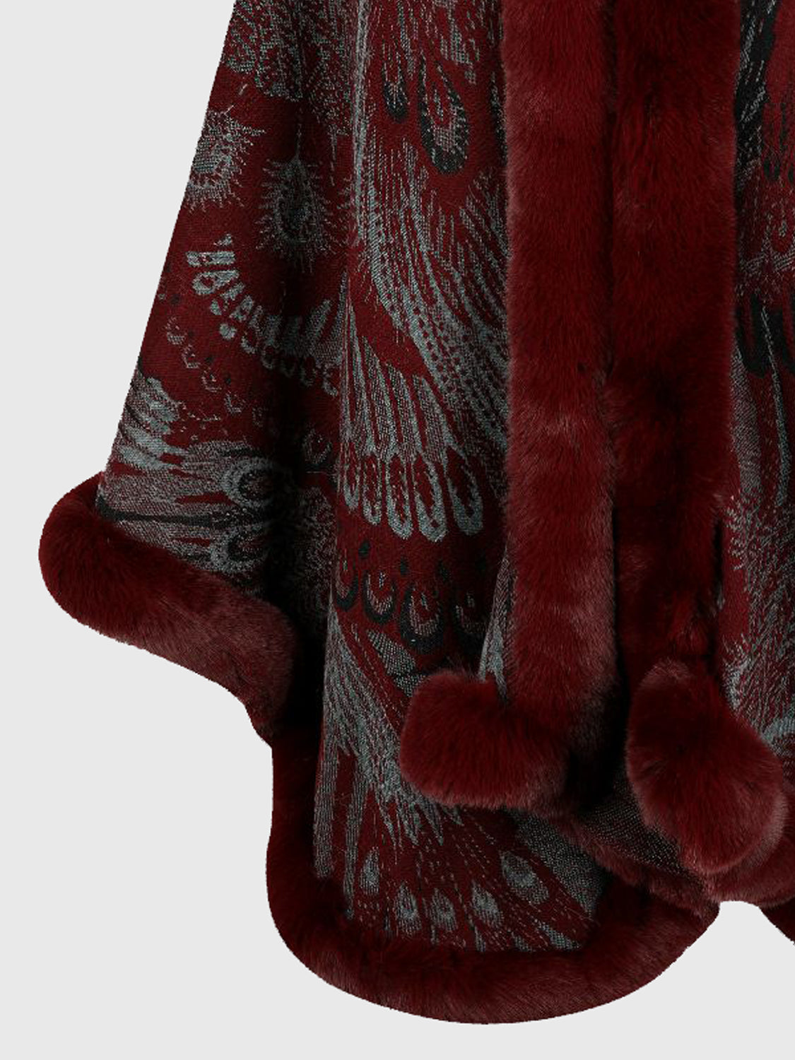 Dove Versailles — Printed Open Front Poncho, alternate view 10