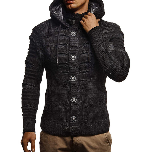 Ashton™ | Sweater - Men's Hooded Knitted Cardigan Jacket