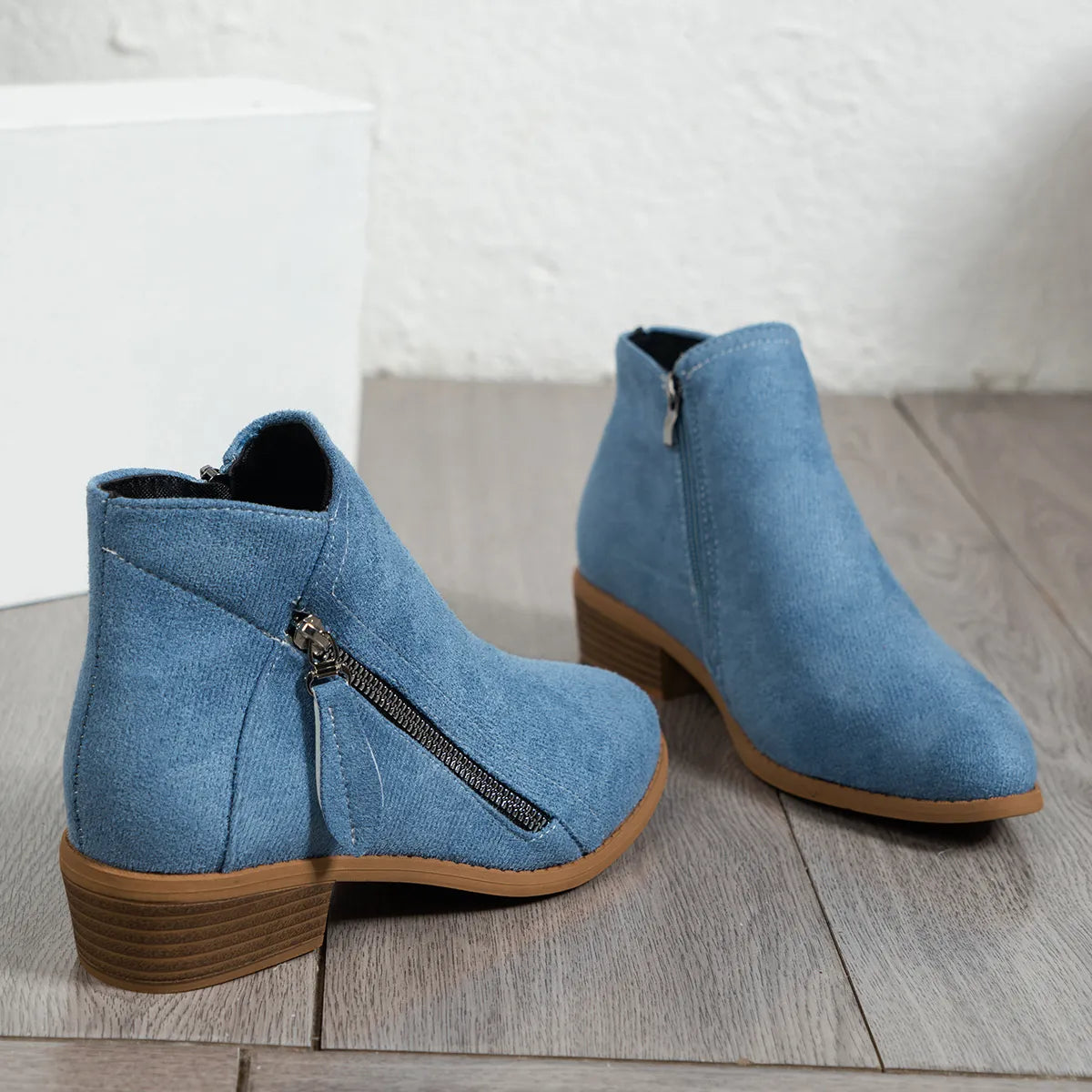 Bellamy Bellini — Side Zip Ankle Boots with Block Heel, alternate view 8