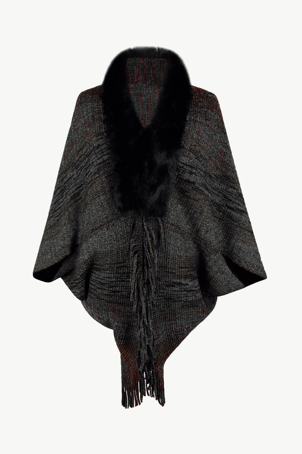 Arden Versailles — Open Front Fringe Hem Poncho, alternate view 18