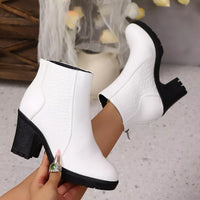 Finley Bellini — Point Toe Block Heels Boots Fashion Footwear, alternate view 5
