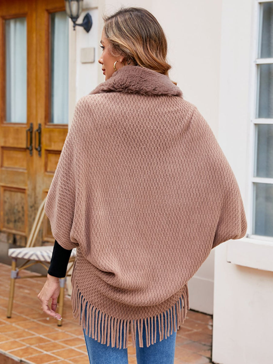Zephyr Sorrento — Open Front Fringe Hem Poncho, alternate view 2
