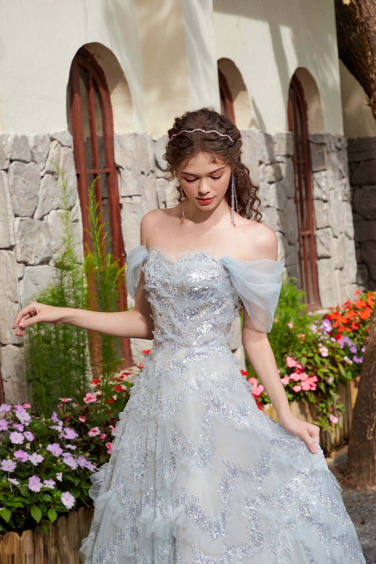 Icy Blossom Gown