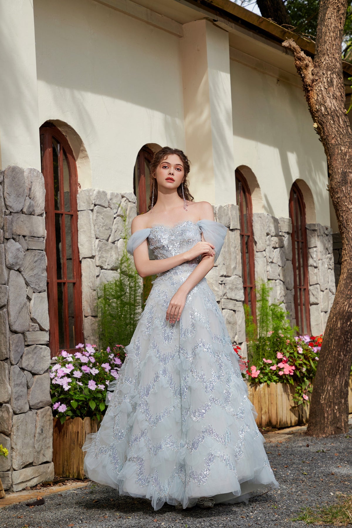Icy Blossom Gown